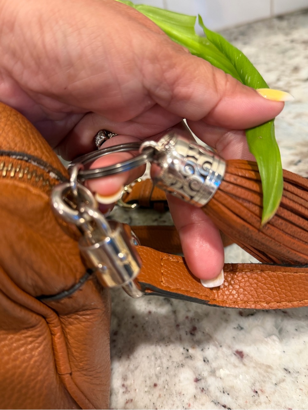 Gucci Brown Pebbled Leather Disco Crossbody with Tassel - Picture 11 of 16